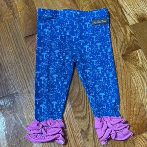 Blue and Pink Ruffle Leggings